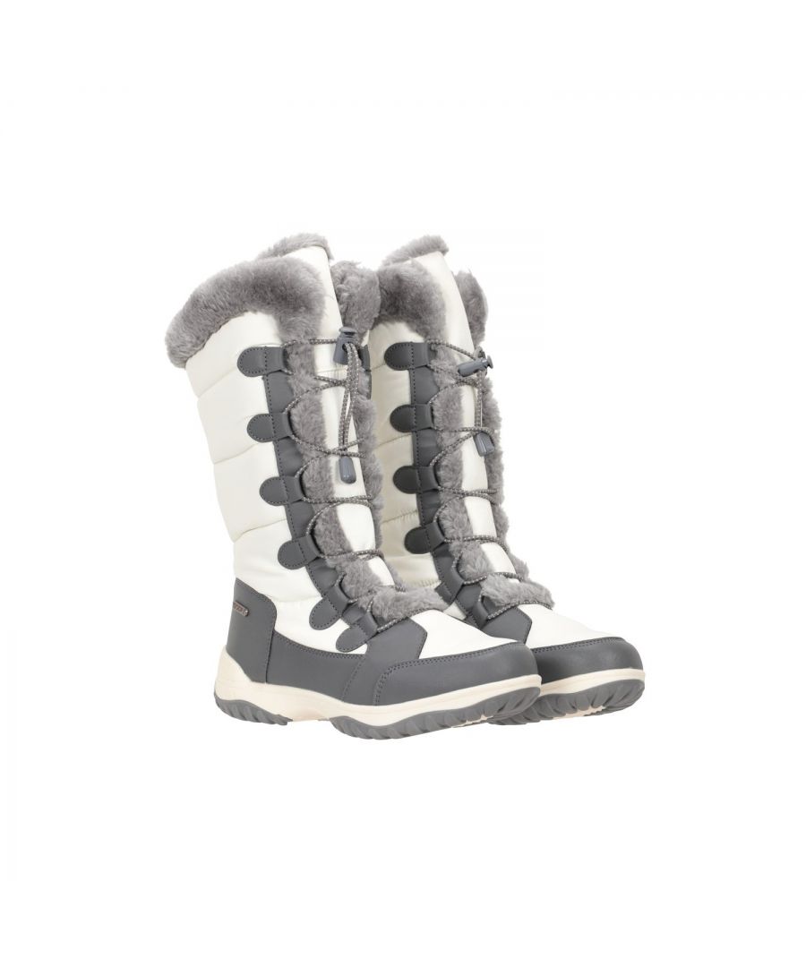 Mountain Warehouse Womens/Ladies Snowflake Extreme Long Snow Boots (White) - Size UK 6