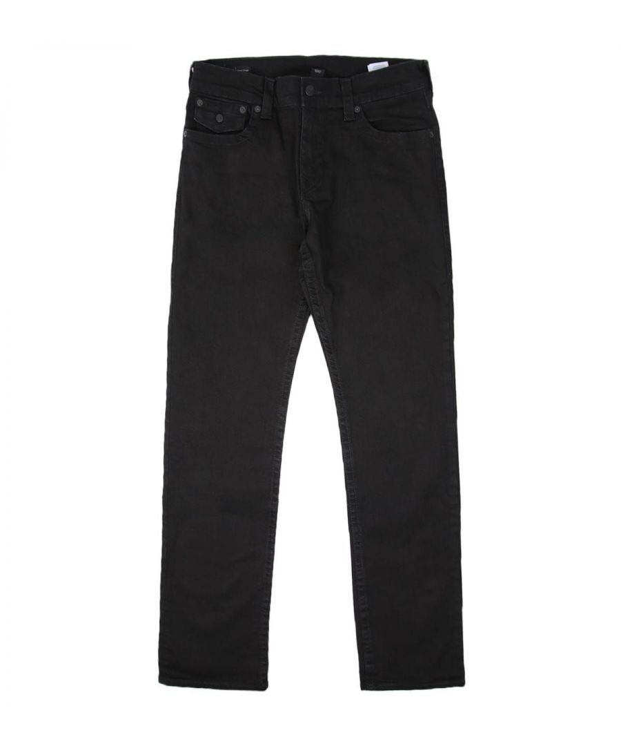 True Religion Ricky Flap jeans met relaxte, rechte pasvorm voor heren, zwart