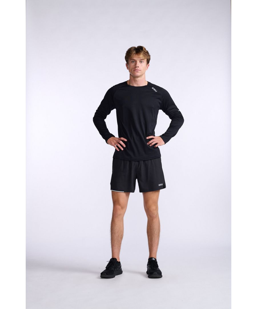 2xu mens m aero l/s black/silver reflective recycled polyester - size 2xl