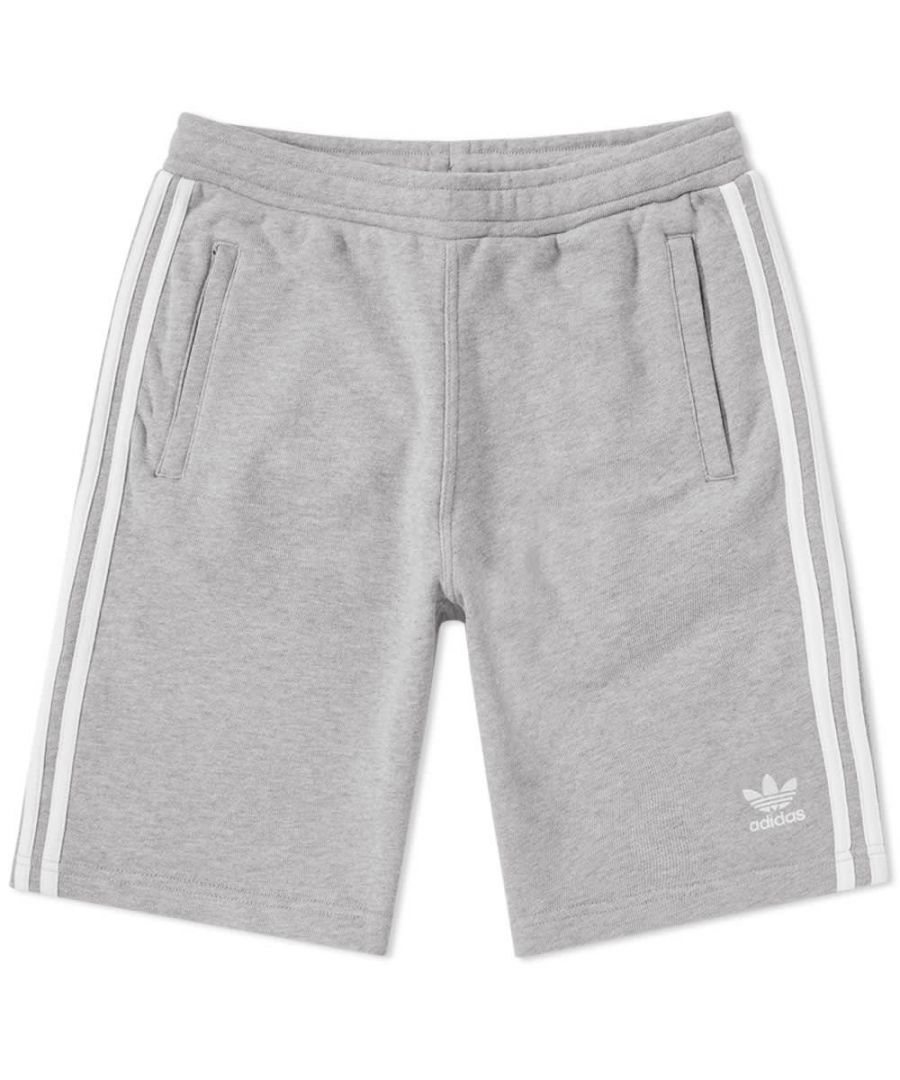 Image for Adidas Originals Men's 3 Stripe Shorts, Medium Grey Heather