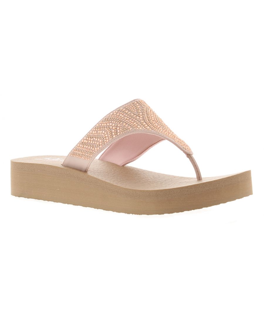 <Ul><Li>Skechers Vinyasa Stone Candy Womens Sandals In Blush</Li><Li>Ladies Yoga Foam Toe Post Sandal. Jewl Design To The Upper, Slip On With Toe Post. Memory Foam With Wedge Lightweight Outsole.</Li><Li>Fabric Upper</Li><Li>Fabric Lining</Li><Li>Synthetic Sole</Li><Li>Ladies Womans Girls Fashion Wedge Flip Flop Summer Holiday Pool</Li><Li>Additional Information: 1.5 Inch Heel</Li>