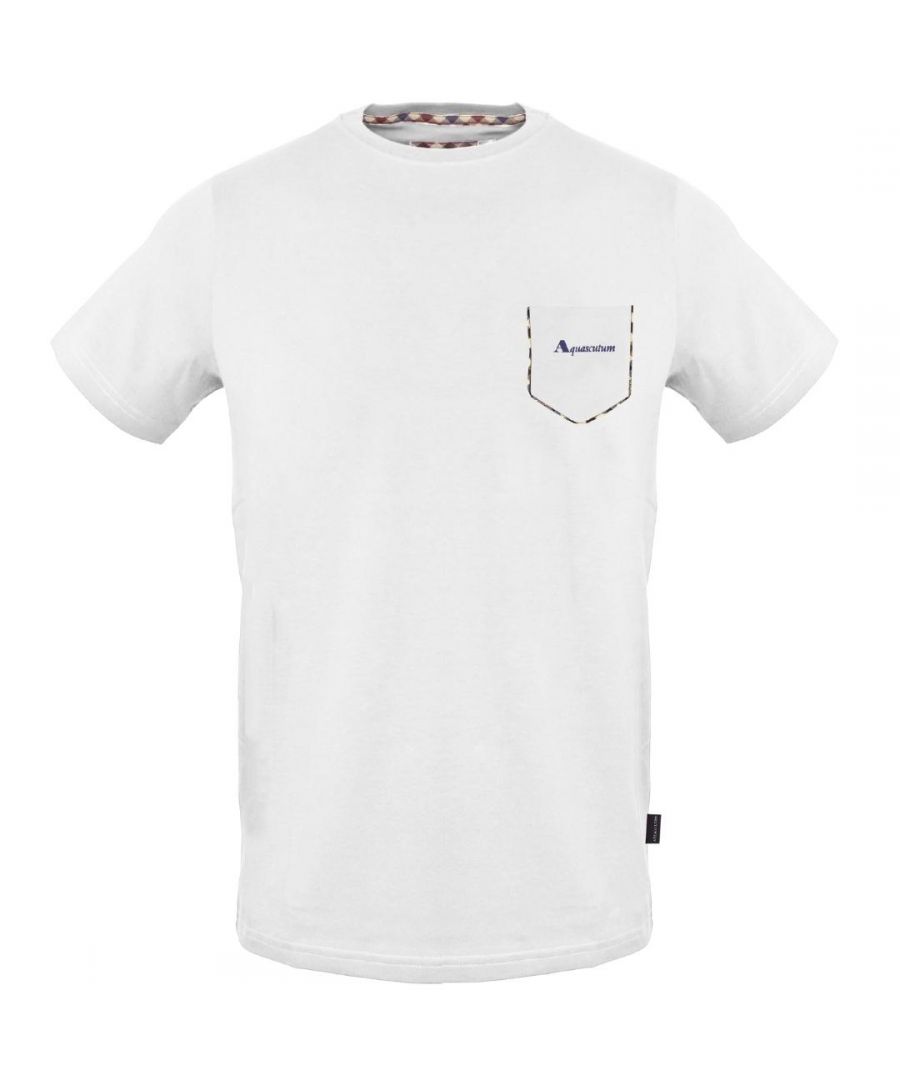 Details about   Aquascutum Check Logo T-Shirt White 