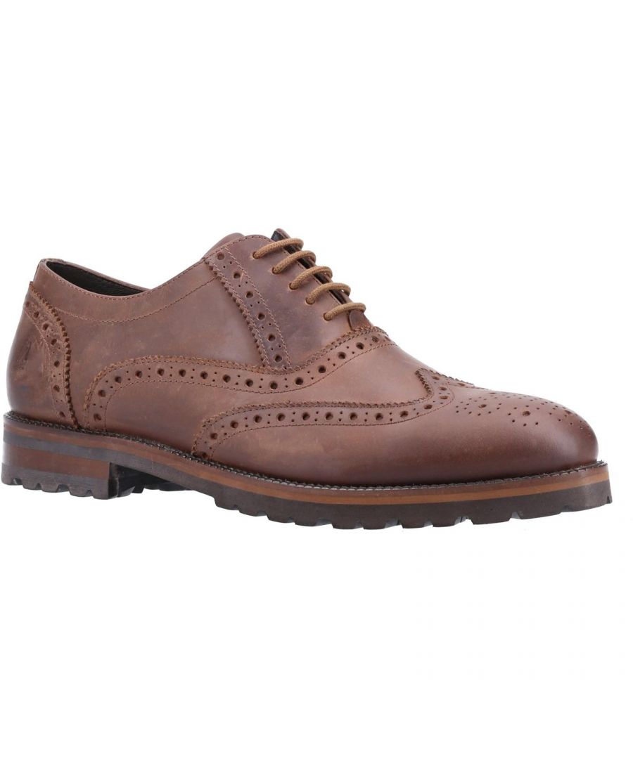 Image for Hush Puppies Mens Tobias Leather Brogues (Brown)