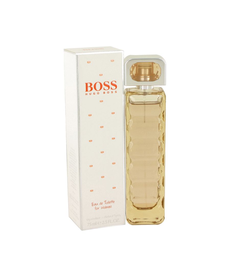 Boss Orange Perfume by Hugo Boss, Actress sienna miller is the face of this luscious floral scent for women. Top notes of sweet apple meld with the most feminine and intriguing floral heart which includes an abundance of white flowers and fragrant orange blossom. The passionate and warm base includes sandalwood, olive wood and creamy vanilla.