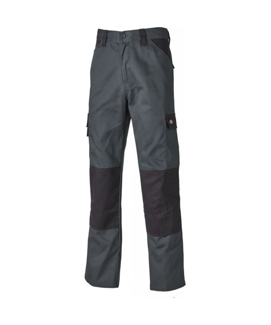 The Dickies ED24/7 Trousers have an exceptional choice of colour variations & available sizes. These match with & suit the Dickies two tone clothing & outerwear available. Combine this with the excellent low price and it is easy to see why these are proven to be a volume selling work trouser in the UK market. Loaded with pockets (see below) and featuring knee pad pouches to take a Dickies knee pad insert too.