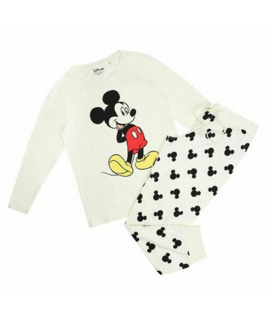 100% Cotton. Characters: Mickey Mouse. Design: Printed. Neckline: Crew Neck. Waistline: Drawcord, Elasticated. Sleeve-Type: Long-Sleeved. All-Over Print, Cuffed Ankle. Fastening: Pull-On. Length: Ankle. 100% Officially Licensed. Contents: 1 Bottoms, 1 T-Shirt.