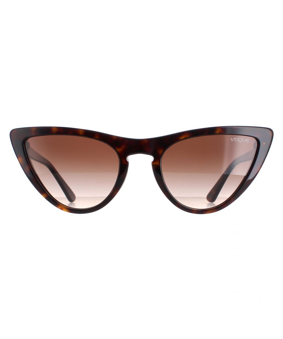 Vogue Cat Eye Womens Dark Havana Brown Gradient VO5211S  VO5211S have a Plastic frame with a Cat Eye shape and a designed for Women.Vogue is a popular and fashionable brand with plenty of ardent followers and these Vogue sunglasses are a valuable addition to the Vogue range