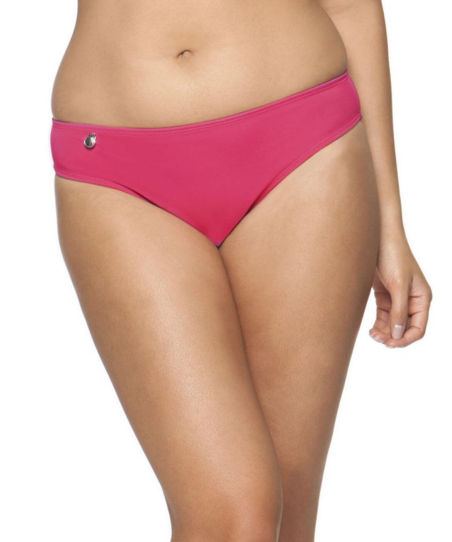 Curvy Kate Womens Seashell Class Swim Brief - Pink - Size Large