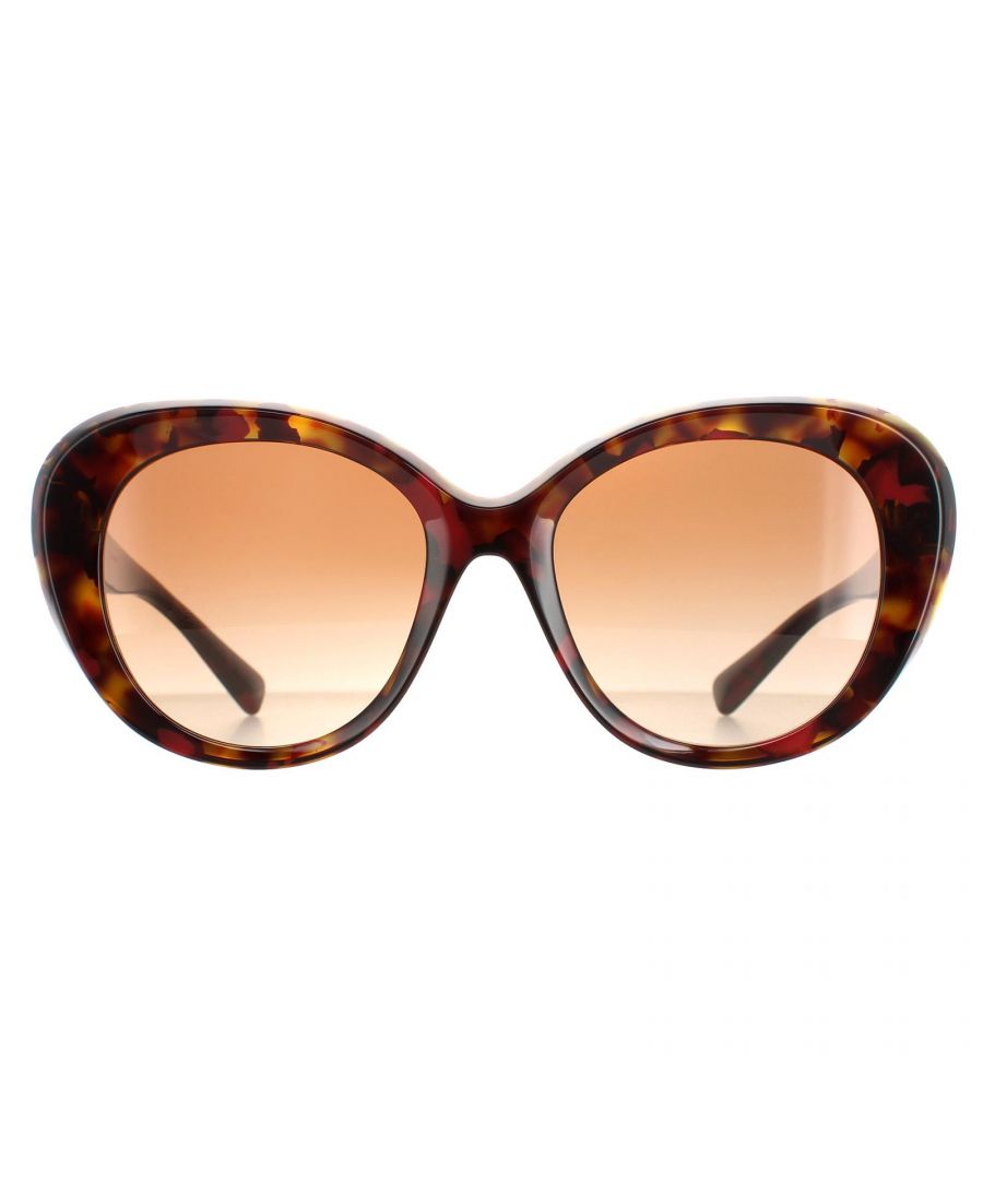 Valentino Butterfly Womens Red Havana Brown Gradient VA4113 Sunglasses - One Size