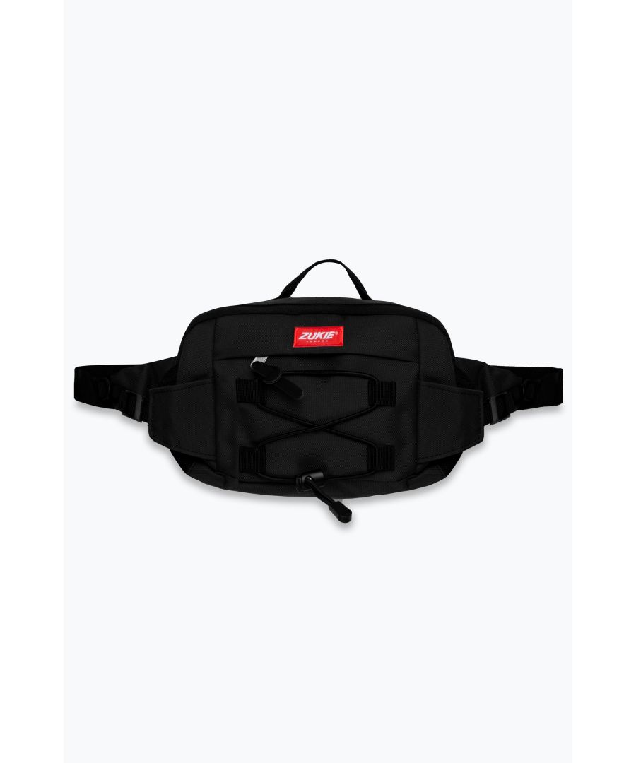 Meet your new go-to accessory, the Zukie Black Camera Skate Bag. Perfect for festival season, summer holidays, and skating down town, this bum bag is designed in all black, featuring an adjustable strap, zip pocket, drawstrings, and the Zukie logo in white against a small red label. Wipe clean only.