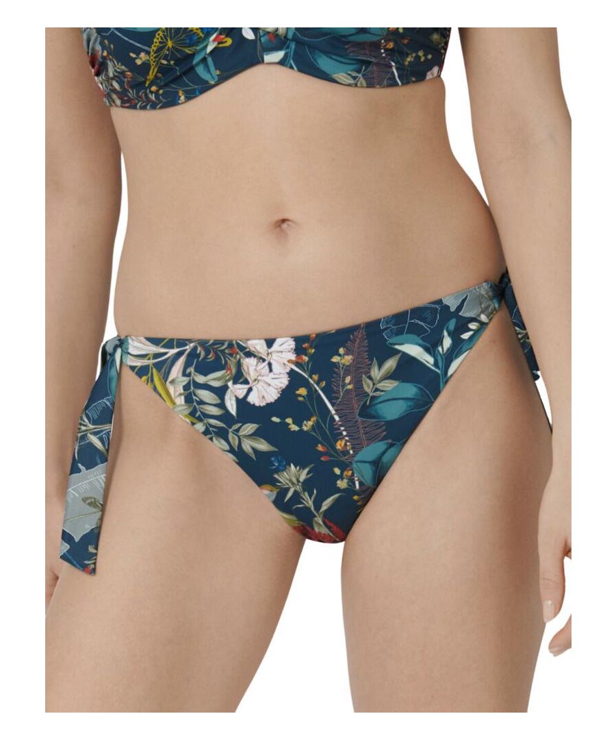 Triumph Womens 10207924 Botanical Leaf Tai Brief - Multicolour Elastane - Size 10 UK