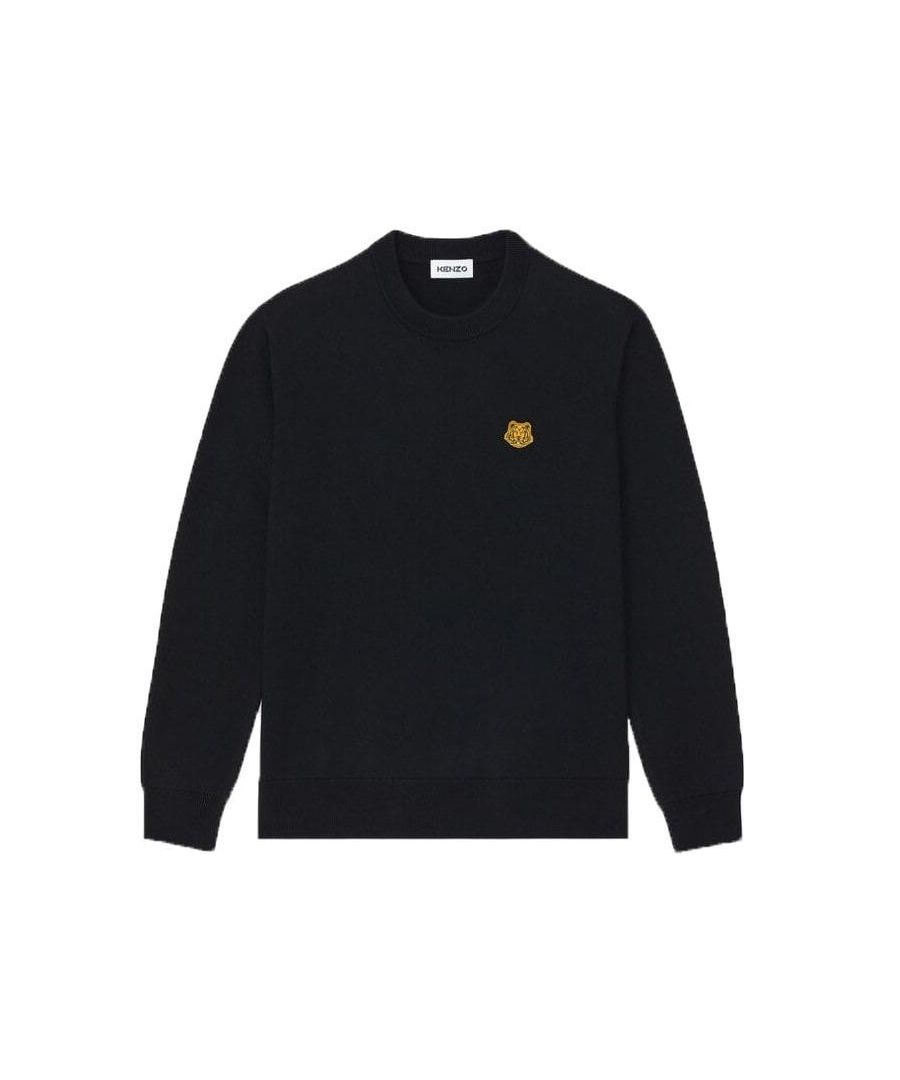 This Tiger Crest Jumper from Kenzo features an embroidered emblematic Tiger at the chest, a round neck, long sleeves and ribbed finishes at neckline, cuffs and hem.