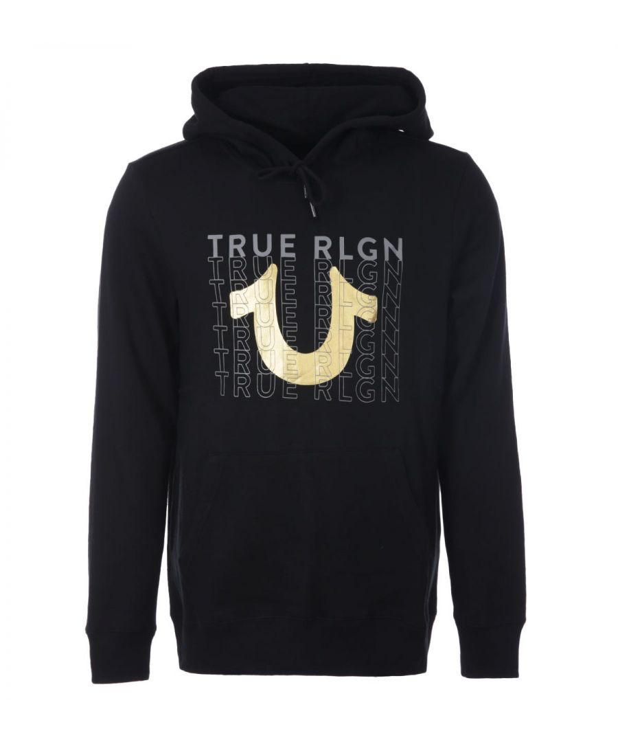 Comfortable and stylish, the Repeat Foil Logo Hooded Sweatshirt from True Religion offers an easy, go-to style. Crafted from a soft cotton blend with a fleece-like interior and cut in a regular fit for day-long comfort. Featuring an adjustable drawstring hood, kangaroo pocket and ribbed trims. Finished with the iconic True Religion foil logo repeat printed, centre chest. Regular Fit, Cotton Blend Composition, Adjustable Drawstring Hood, Kangaroo Pocket, Ribbed Trims, True Religion Branding. Style & Fit:Regular Fit, Fits True to Size. Composition & Care:80% Cotton, 20% Polyester, Machine Wash.
