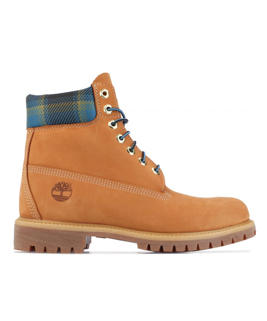 Mens Timberland 6 Inch Premium Boots in wheat.- Leather Nubuck upper.- Lace up fastening.- Padded collar.  - Waterproof seam-sealed construction. - Leather heel. - Timberland logo on the side.- Removable anti-fatigue footbed.- Steel shank.- Rubber lug outsole.- Ref: A2EUX2311