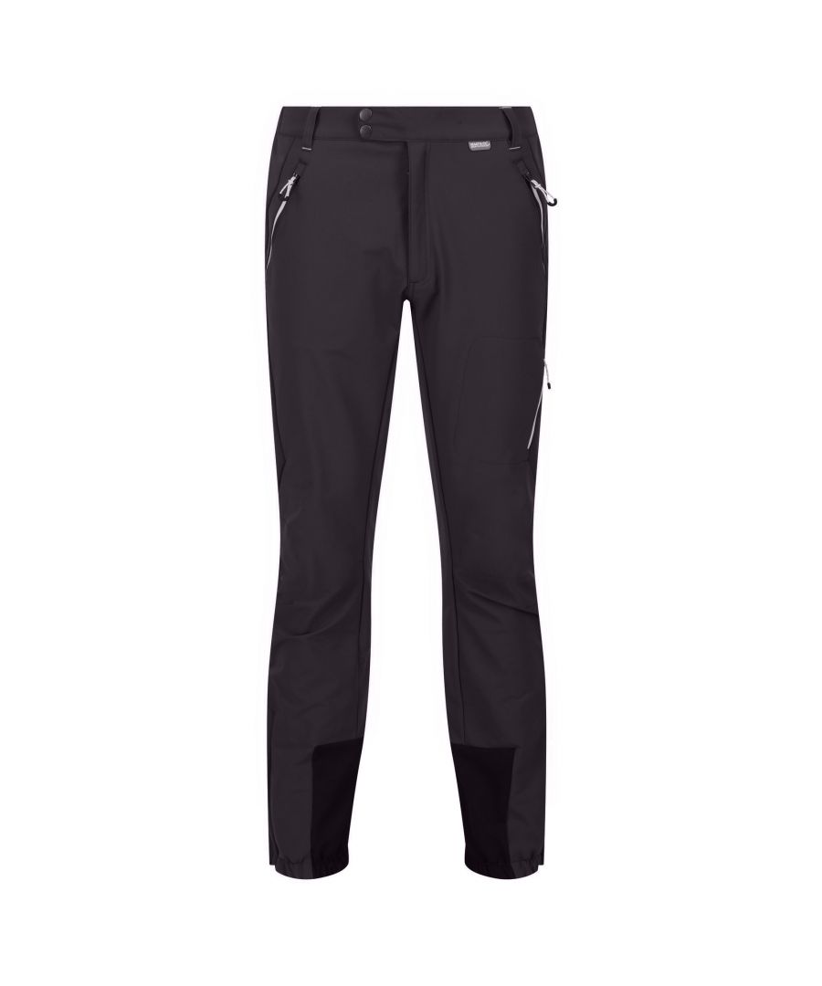 Regatta Mens Mountain Walking Trousers (Ash/Black) - Grey - Size 40 Regular - Secret Sales