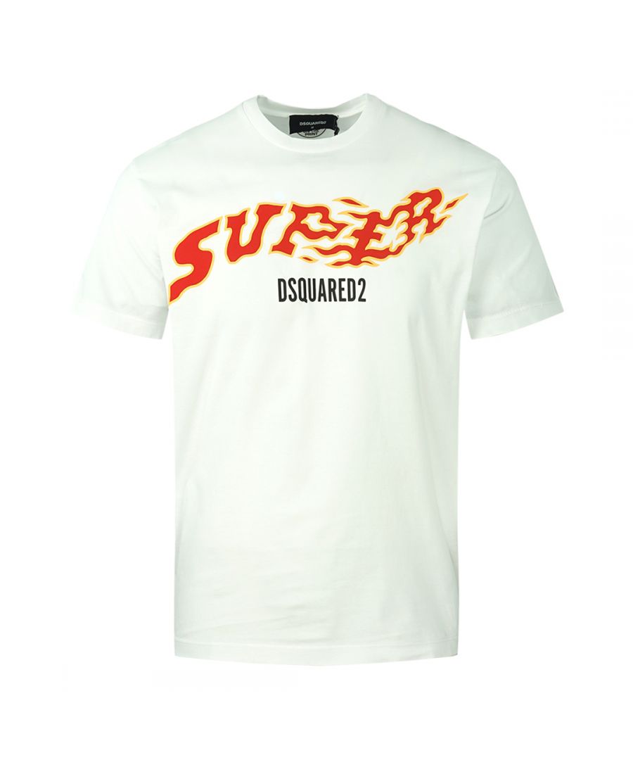 Dsquared2 Cool Fit Super Logo White T-Shirt