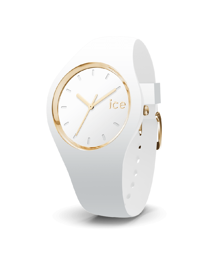 This Ice Watch Glam Analogue Watch for Women is the perfect timepiece to wear or to gift. It's White 40 mm Round case combined with the comfortable White Silicone watch band will ensure you enjoy this stunning timepiece without any compromise. Operated by a high quality Quartz movement and water resistant to 10 bars, your watch will keep ticking. Classic and charming  watch perfect for every occasion High quality 19 cm length and 20 mm width White Silicone strap with a Buckle Case diameter: 40 mm,case thickness: 9 mm, case colour: White and dial colour: White