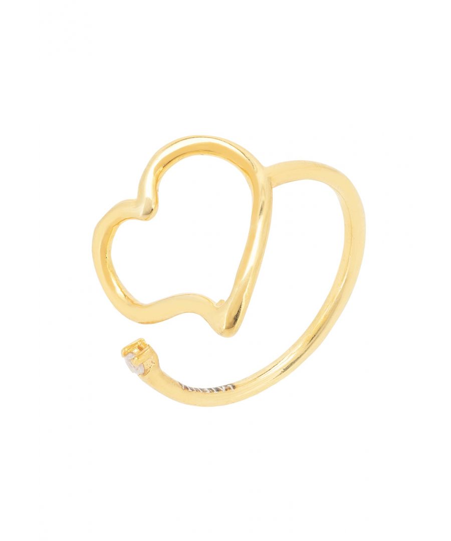 Image for Heart Midi Pinky Ring Gold