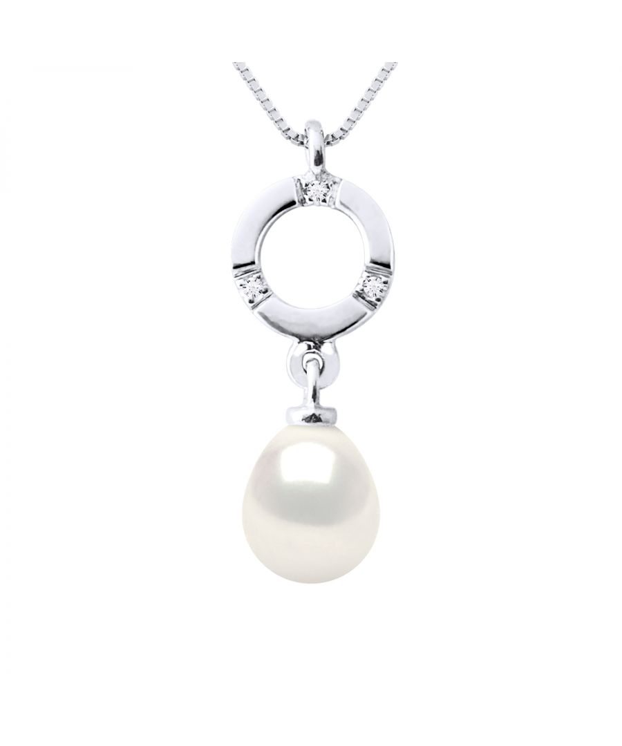 Diamond Pendant 0,010 Cts (3 x 0,0033 CTS) - Quality HSi (Color H - Quality Si1) - True Gekweekte Pearl Zoetwater 6-7mm Button - Quality AAAA + - COLORI BLACK TAHITI - Deze hanger wordt geleverd met een ketting 925000 - Lengte 42 cm White Gold 375 Beschikbare duizendsten - Garantie 2 jaar - in een koffer geleverd met een certificaat van echtheid en een Internationale Garantie - Al onze juwelen zijn gemaakt in Frankrijk.