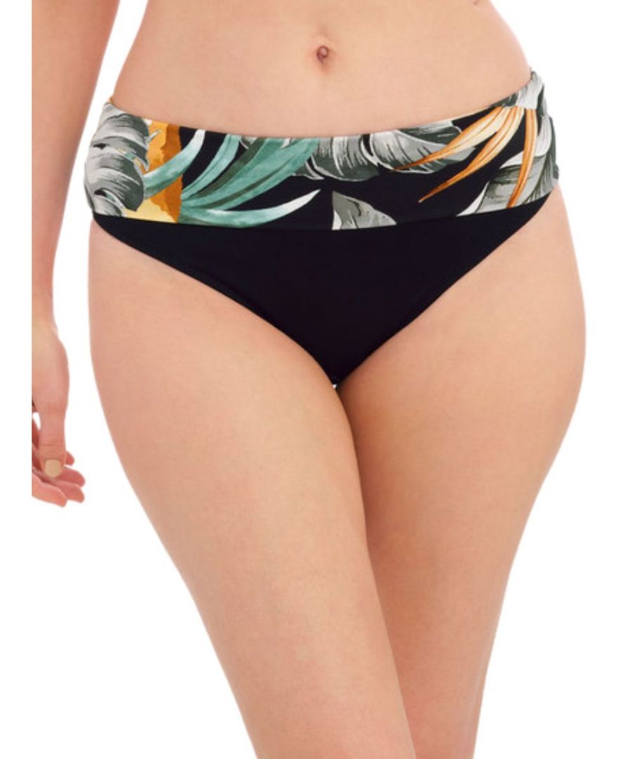 Fantasie Womens Bamboo Grove Fold Over Bikini Brief - Black - Size 2XL