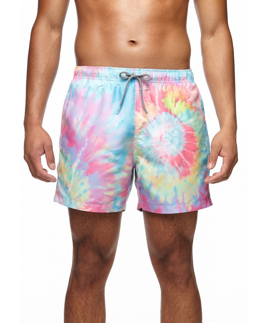 Dive into Summer in a kaleidoscope of colour! These psychedelic shorts will keep you groovy and take you back in time to the decade of peace and love. They're made from 100% super-soft, quick drying polyester and come in a classic mid-length.