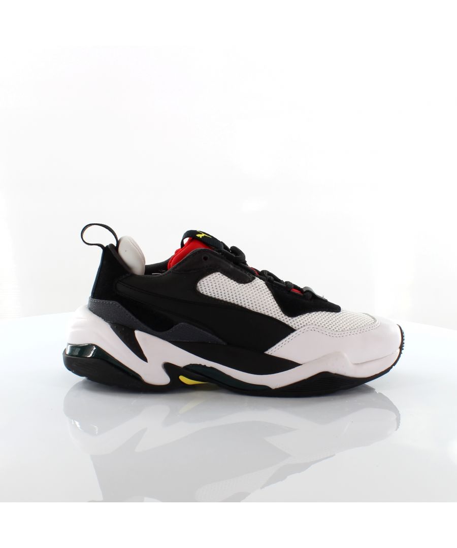 Puma Thunder Spectra Trainers Chunky Black Casual Lace Up - Mens Leather - Size UK 3.5