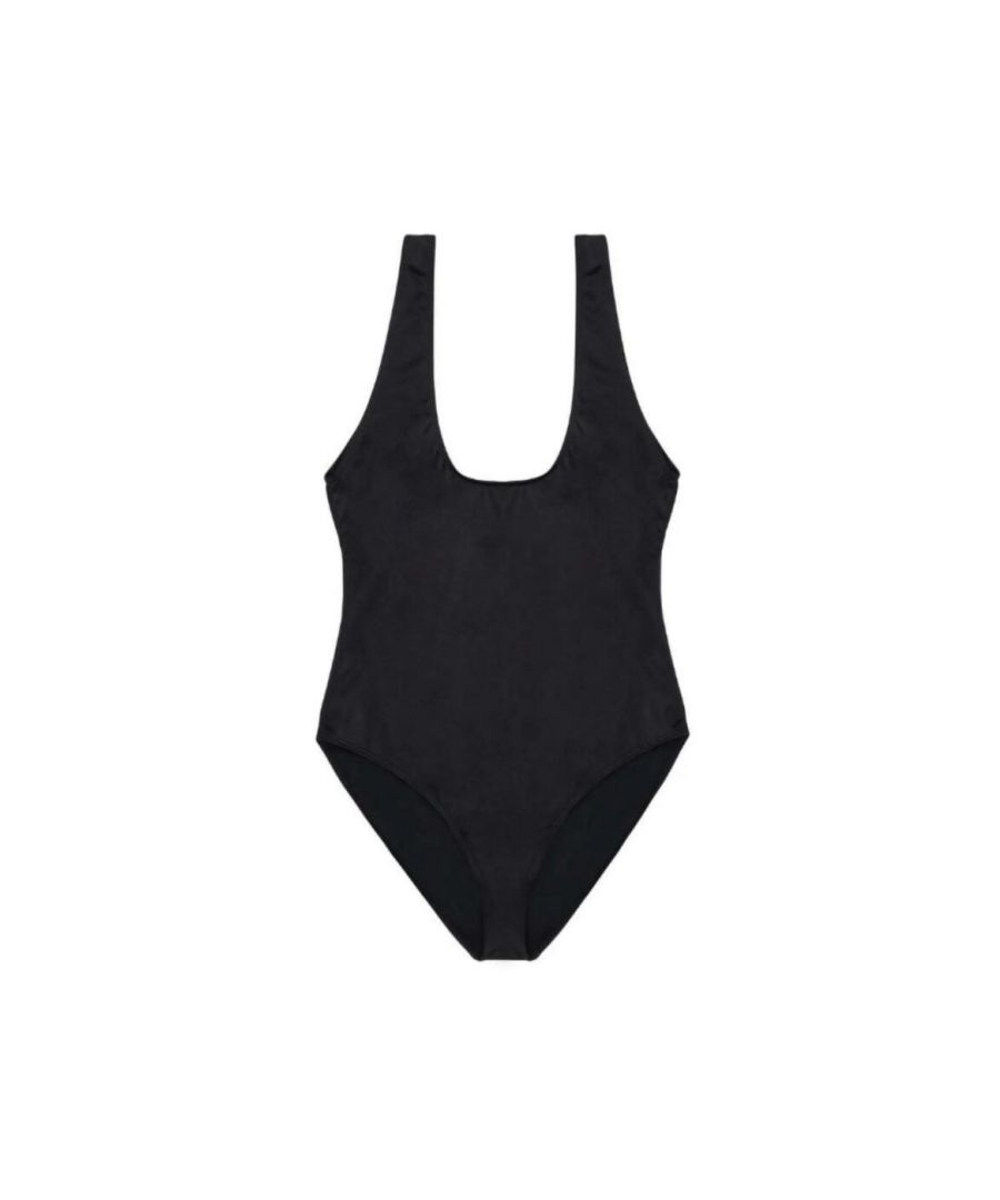 Playful Promises Womens Hunter McGrady Black High Leg Low Cut Swimsuit - Size 4XL