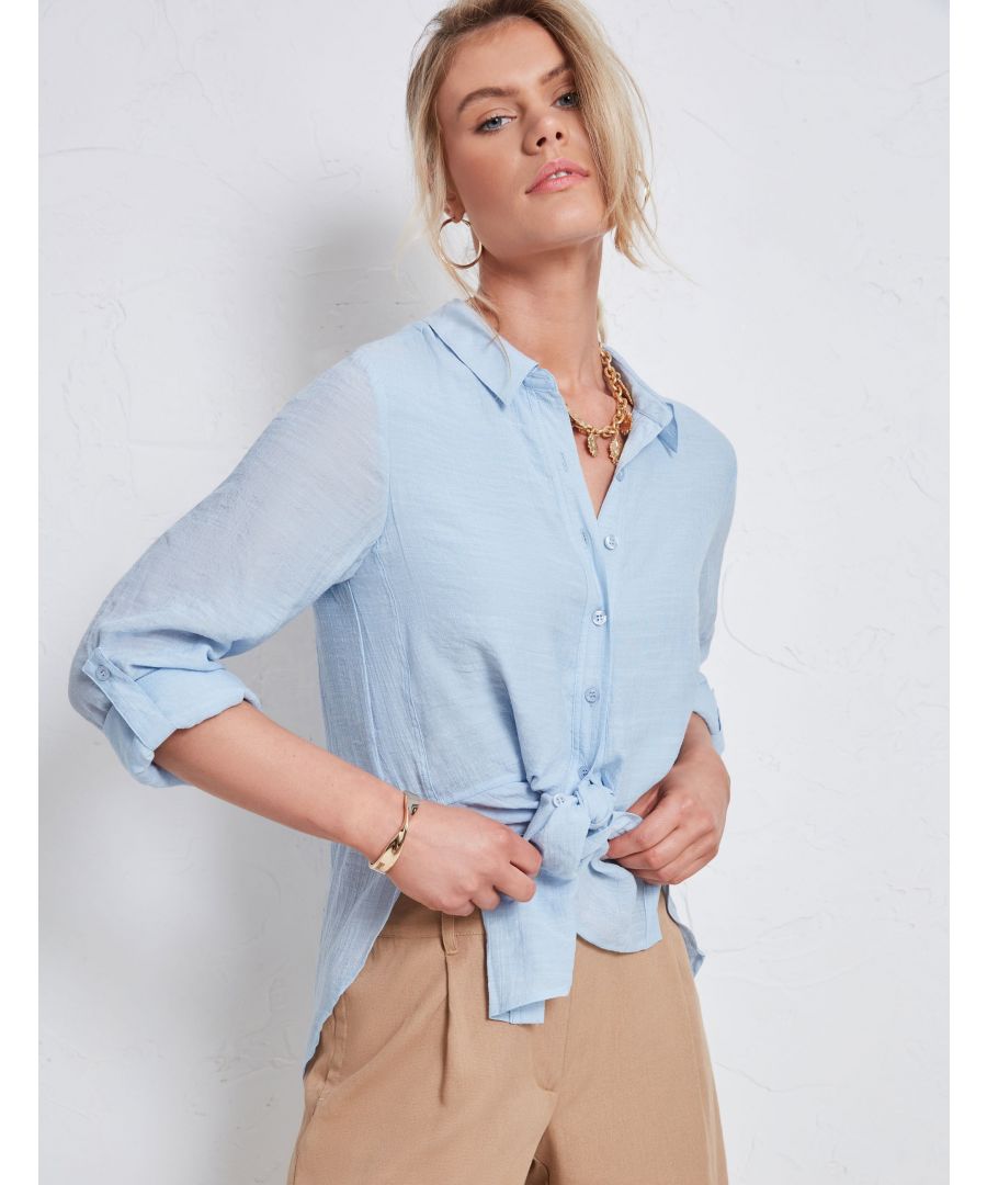 Katies Double Layer Rull Up Sleeve ShirtMaterial:  70% Viscose / 30% Nylon
