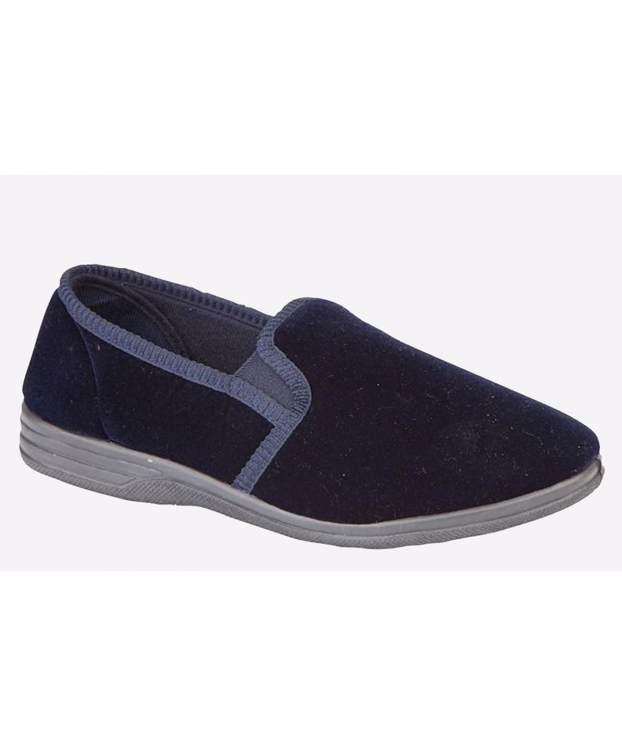 Zedzzz Ross Slippers Mens - Navy - Size UK 10