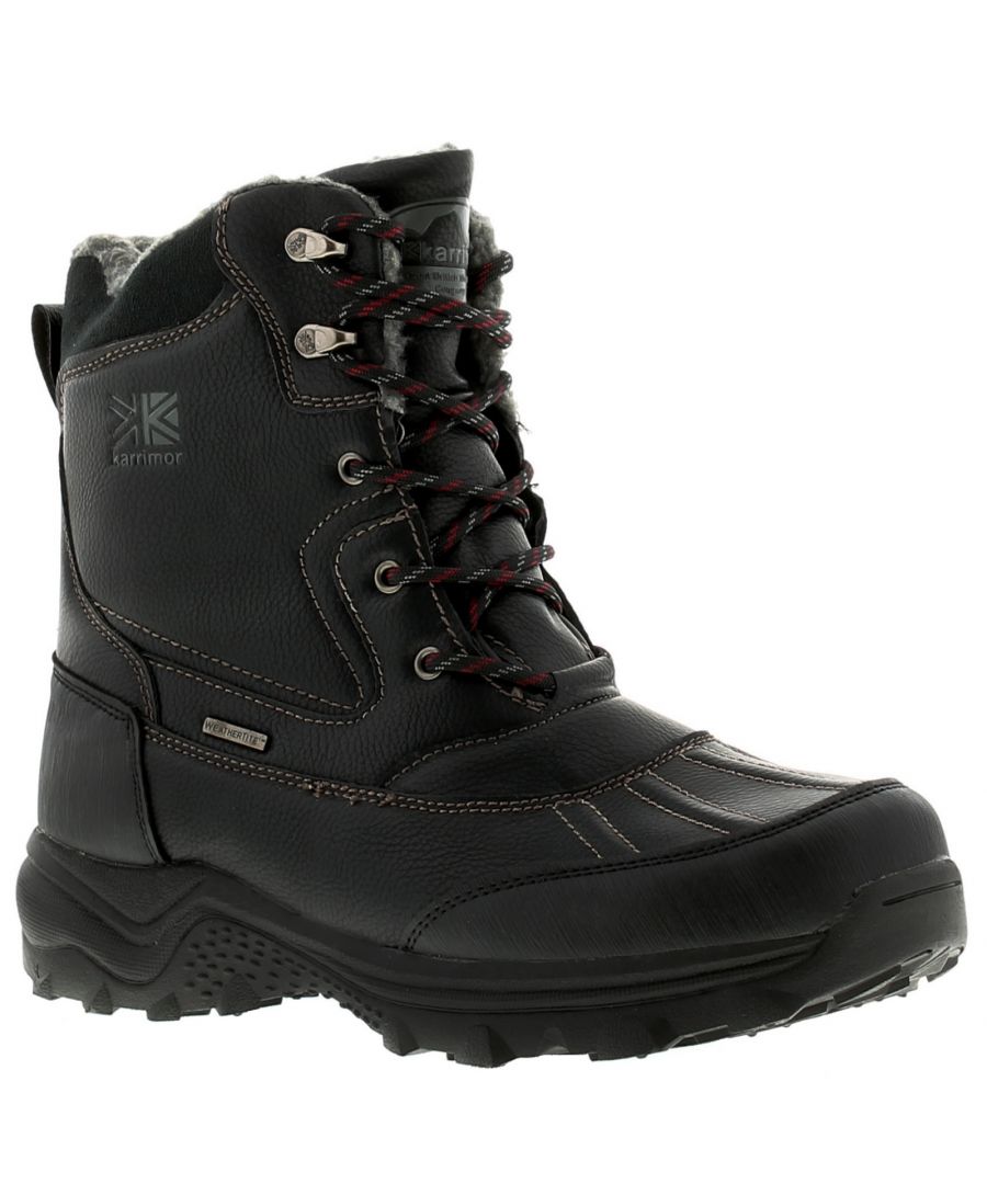 Image for Karrimor Snow Casual 3 Mens Leather Walking Hiking Boots Black