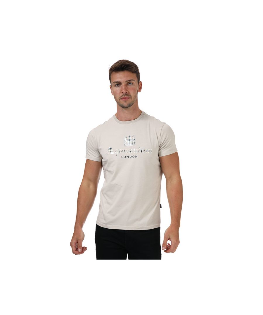 Men's Aquascutum T-Shirt in Sand