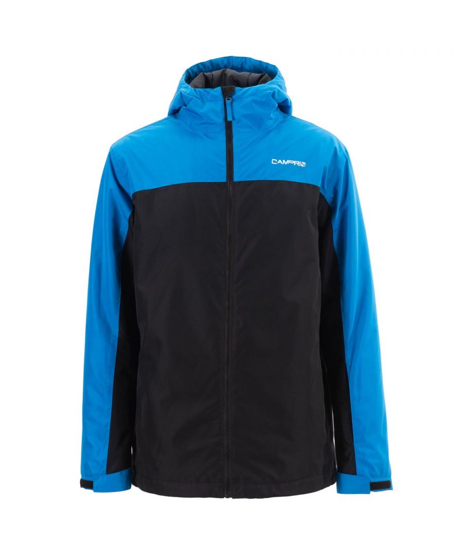This Campri Raise Jacket is crafted with full zip fastening and long sleeves with adjustable cuffs for a secure fit. It features a hooded neckline plus two hand pockets for a classic look and is a lightweight construction. This jacket is a colour block design with a signature logo and is complete with Campri branding.