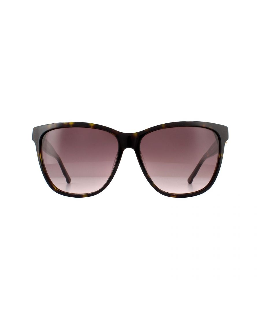 Swarovski Sunglasses SK0121 52F Dark Havana Brown Gradient are a simple square style but with some gorgeous Swarovski featuring on the temple hinge to stunning effect.