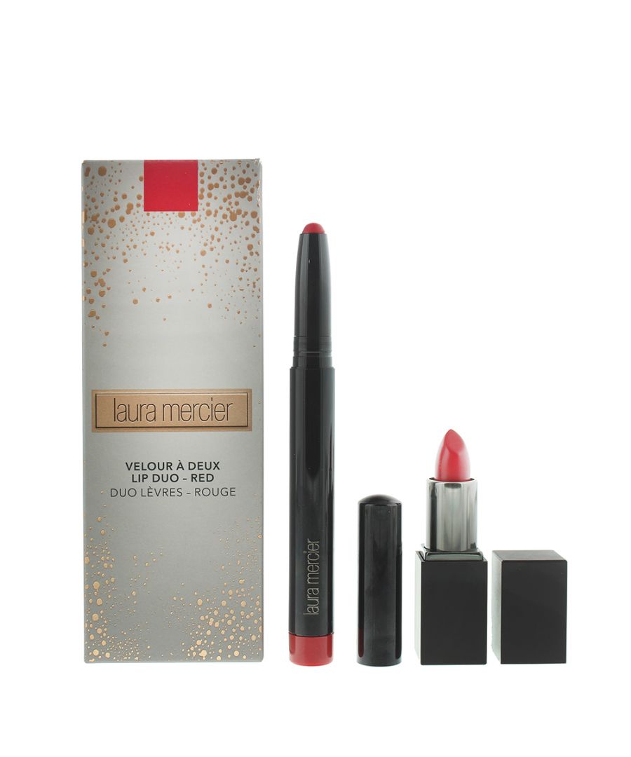 Image for Laura Mercier Lip Duo Red Cosmetic Set Gift Set : Lip Colour 2.75 - Matte Lipstick 1.4g