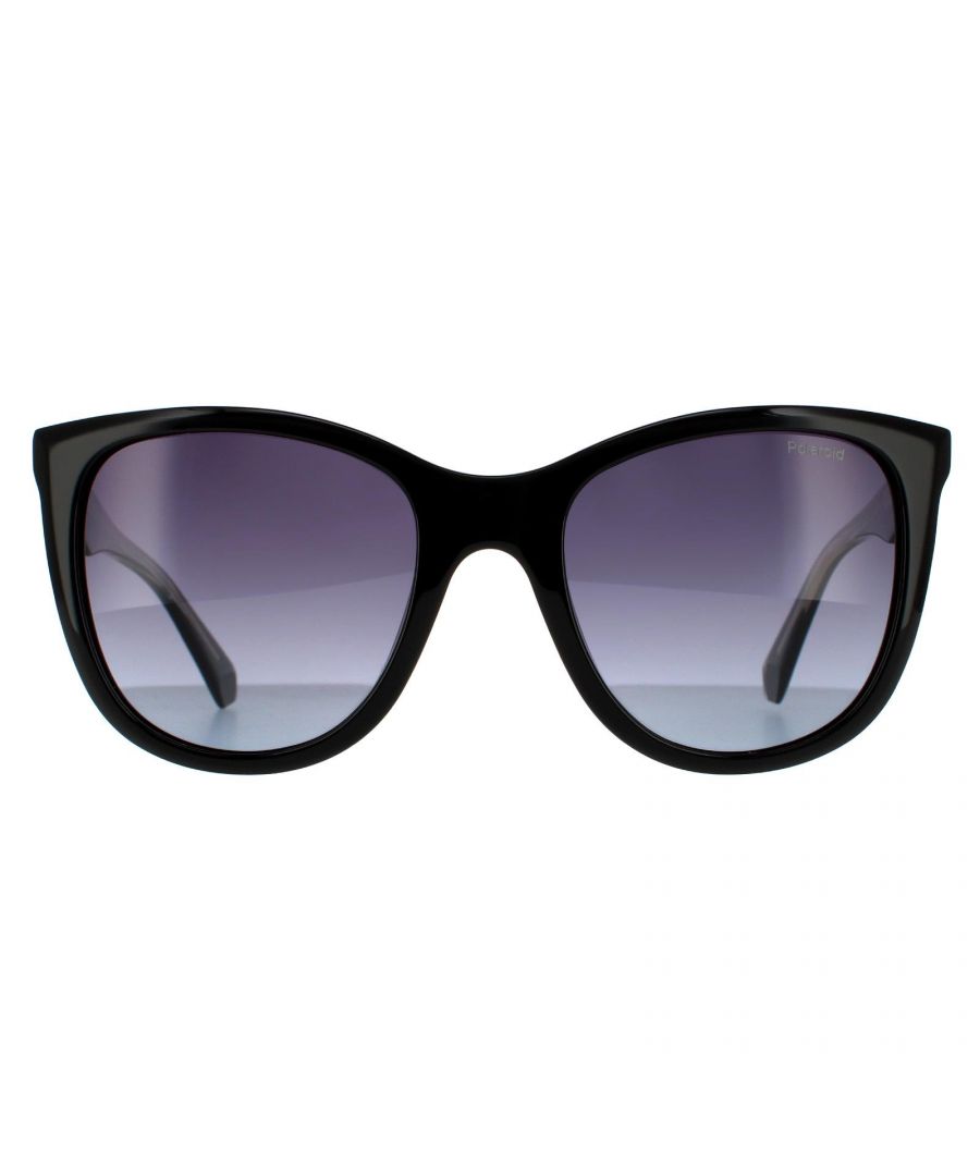 Polaroid Square Womens Black Grey Gradient Polarized - One Size