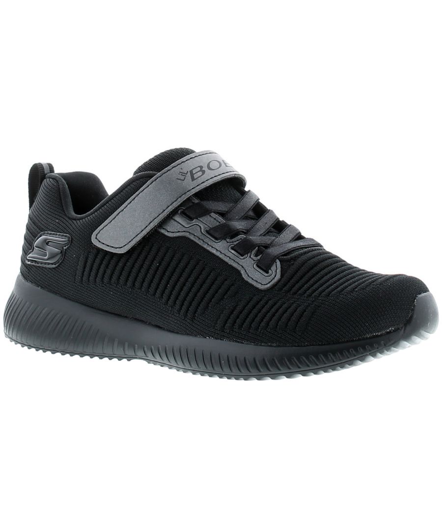 Image for Skechers Bobs squad charm lea Younger Boys Trainers black 10-2