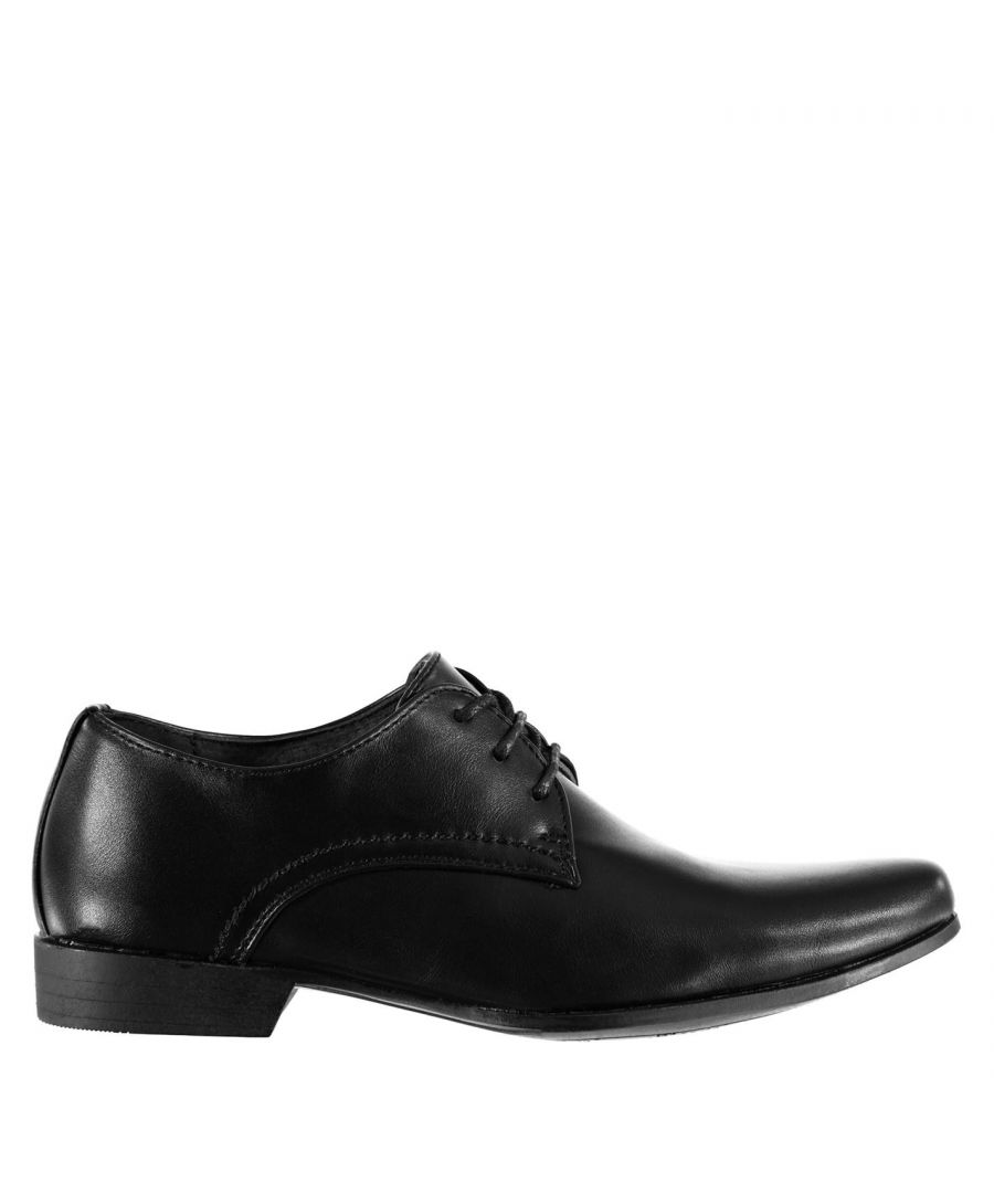 Image for Giorgio Kids Langley Derby School Formal Shoes Lace Up Cushioned Stitsched