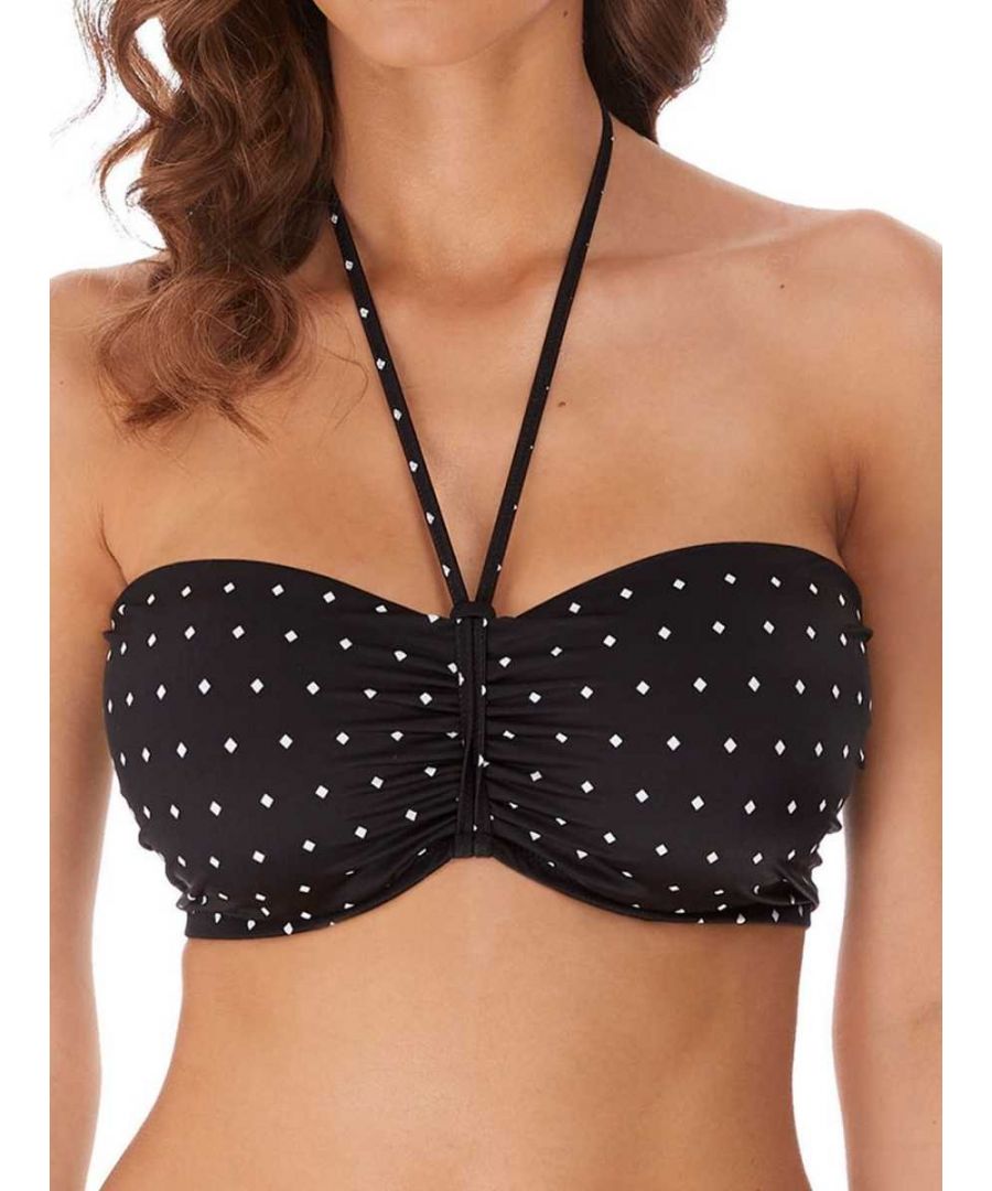 Freya Womens Jewel Cove Bandeau Bikini Top - Black Polyamide - Size 32G