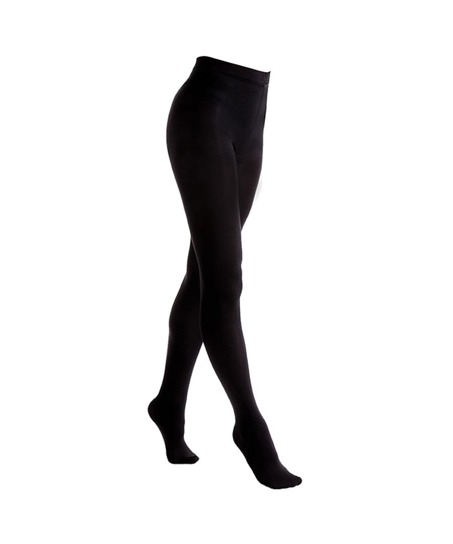 Image for FLOSO Ladies/Womens Black Brushed Thermal Fleece Tights (1 Pair) (Black)