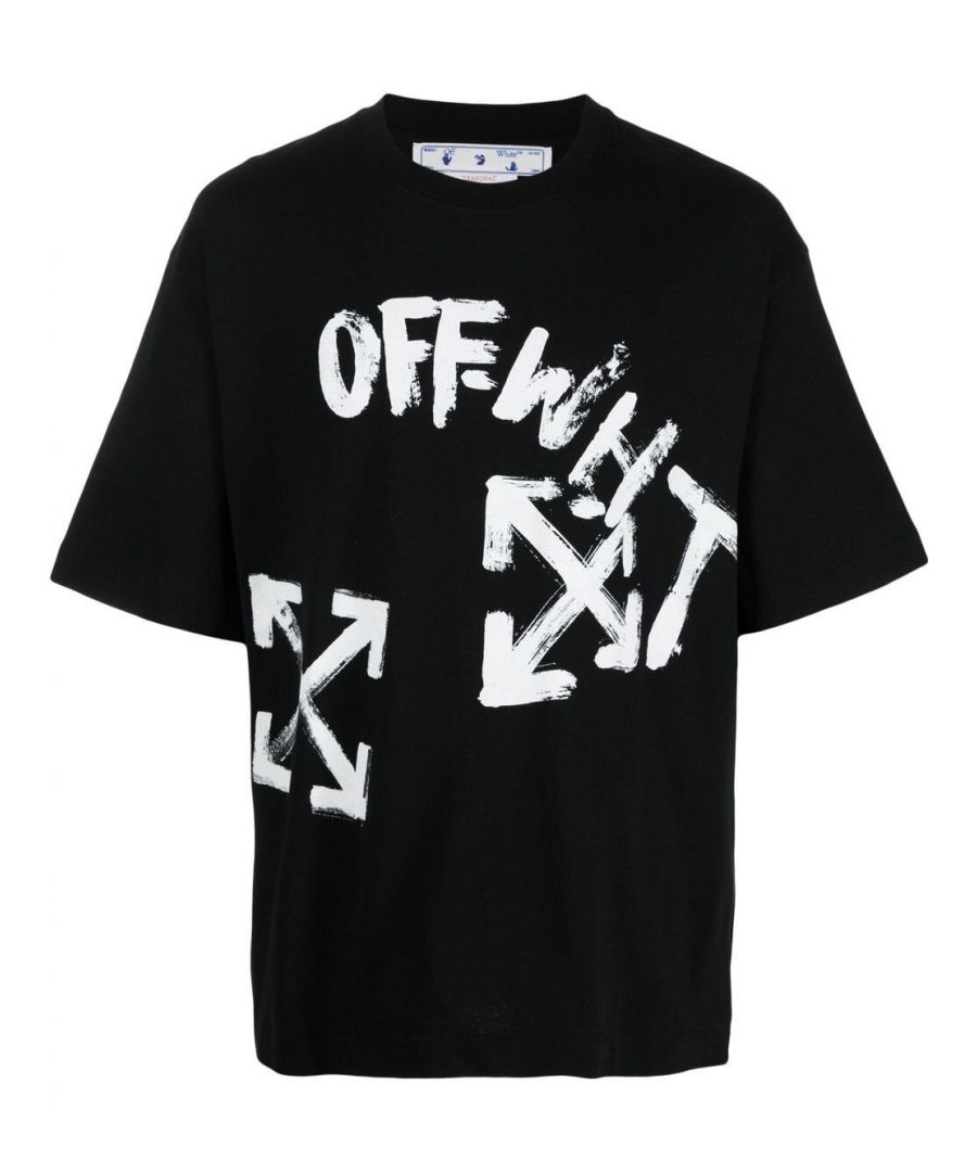 Founded in 2012, Off-white's luxurious takes on skate and street-wear have quickly gained a cult following - and it’s easy to see why with the label continuously reinventing its logos, like the script variation on this skate tee. Its bold branding and signature arrow logo promises an eye-catching fit whether practising kickflips or kicking back at home.\n\n100% Cotton\nOversized Fit\n\nPlease note this product has had the Certilogo labels removed at source. Find more information on our Authenticity Guarantee page. 