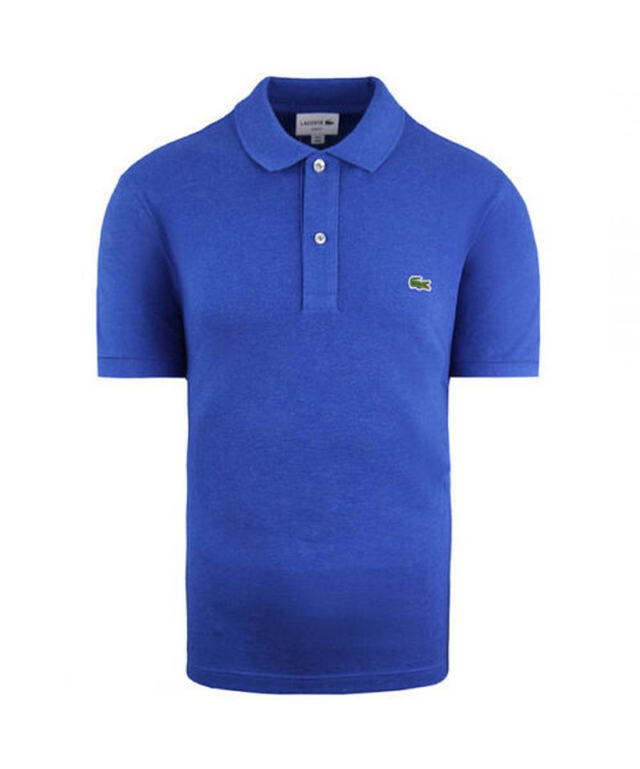 Lacoste Slim Fit Mens Blue Polo Shirt Cotton - Size Small