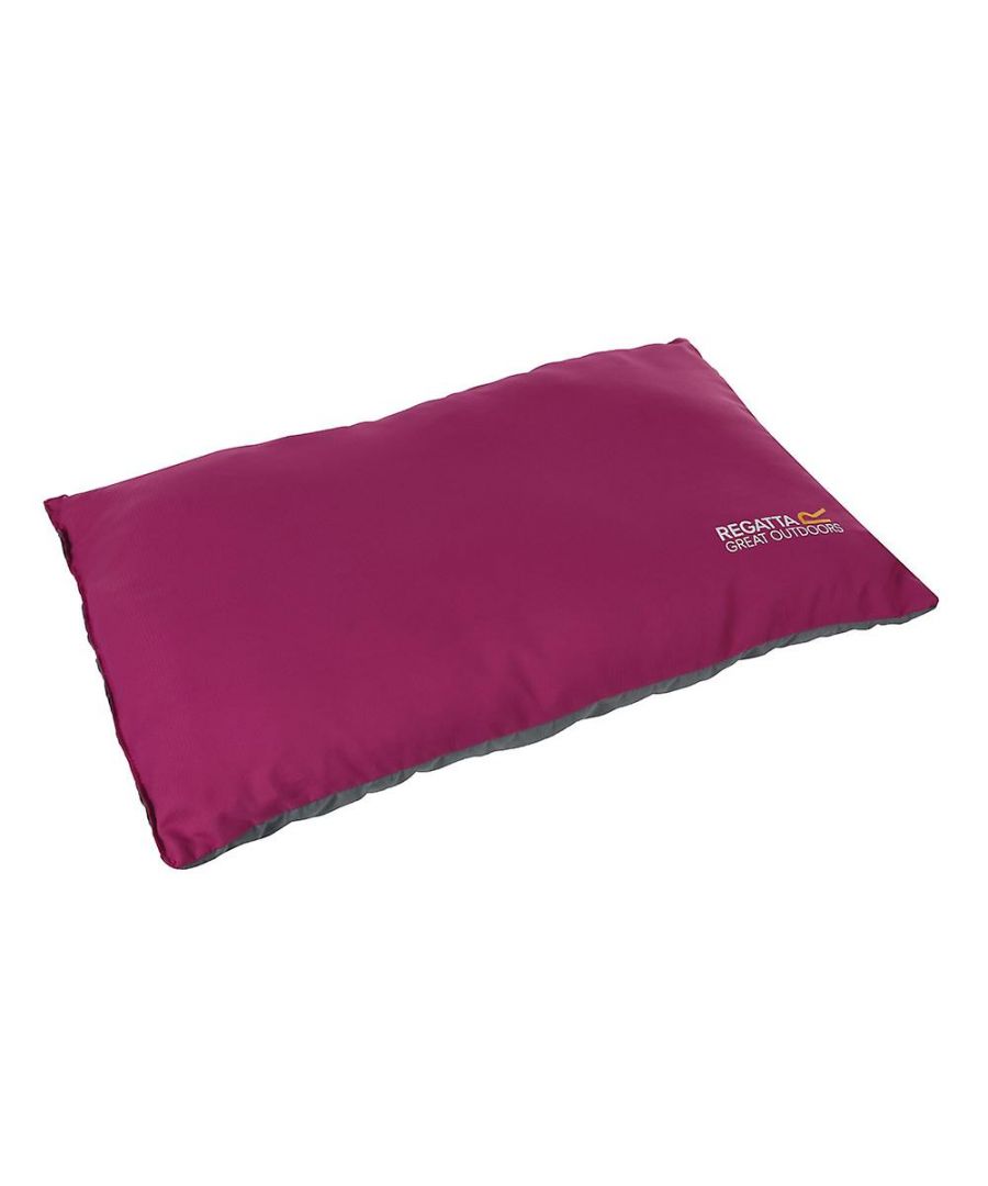 Material: Polyester (100%). Comfortable, soft-touch upper fabric. Durable polyester base fabric. Soft touch padding. Packs away into stuff sack.