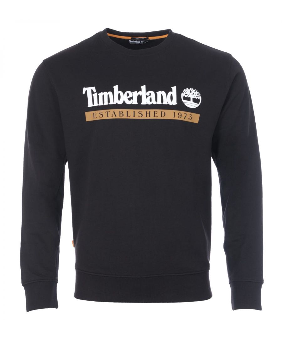 Timberland, for the outdoor man to the fashion fan. The Established 1973 Logo Sweatshirt is crafted from a soft organic cotton blend with a brushed interior providing natural comfort and breathability. Featuring a classic crew neck design with ribbed trims, cut to regular fit, perfect for a laid back look. Finished with the iconic Timberland Established 1973 logo printed across the chest. Regular Fit. Brushed Back Organic Cotton Blend. Ribbed Crew Neck. Long Sleeves with Ribbed Cuffs. Ribbed Hemline. Timberland Branding. Style & Fit: Regular Fit. Fits True to Size. Composition & Care: 80% Organic Cotton, 20% Polyester, Machine Wash