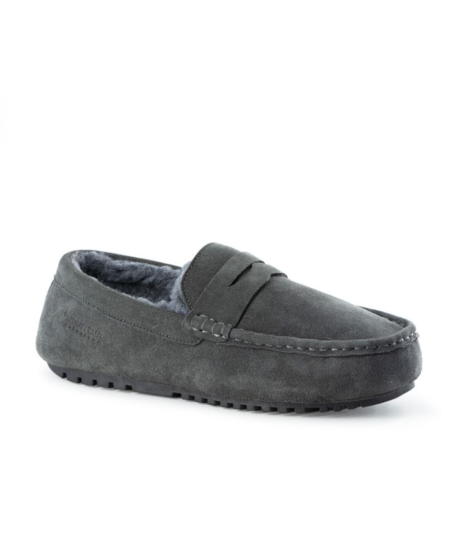 Cosy Mens moccasin you will never want to take off your feet. The loafer has a peny bar for the added timeless appeal. Plush premium Australian sheepskin lining. Leather suede upper that is water resistant. Full sheepskin insole. Rubber sole for extra comfort as its moccasin stitched. The perfect comfort shoe.