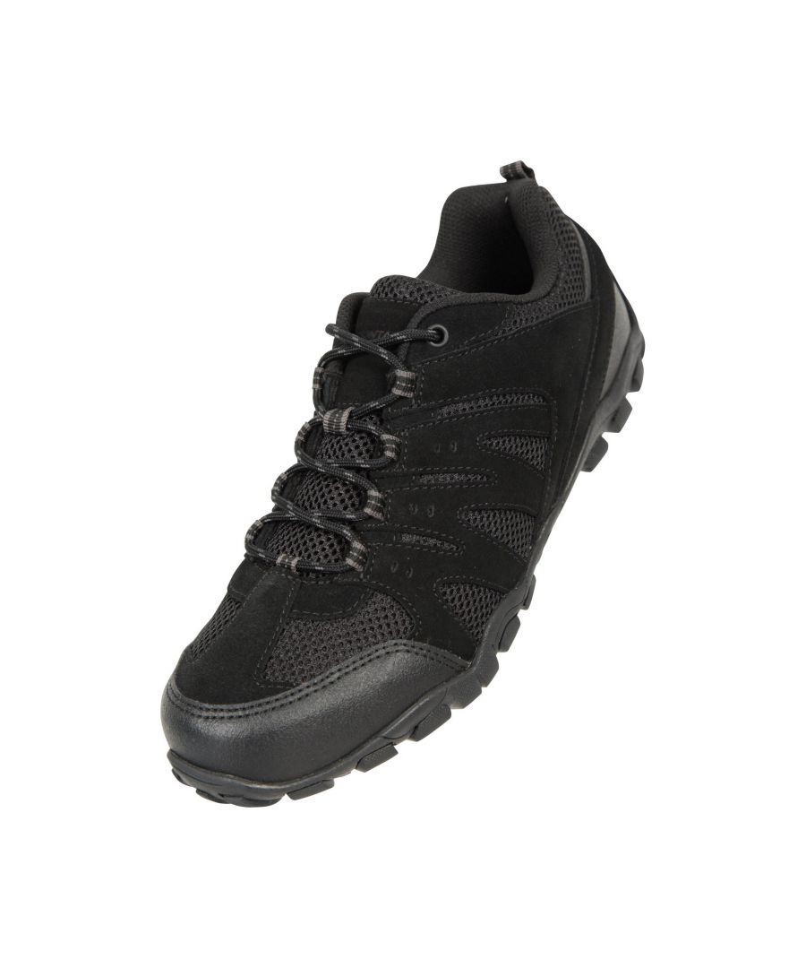 Mountain Warehouse Womens/Ladies Outdoor II Suede Walking Shoes (Black) - Size UK 6