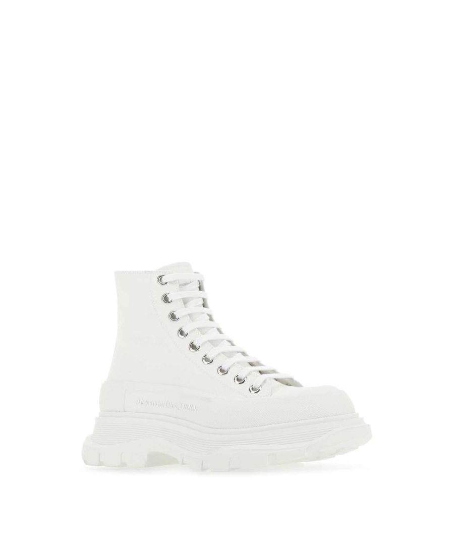 White canvas Tread Slick sneakers