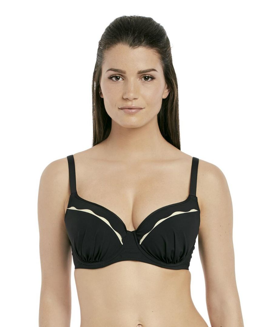 Fantasie Womens 6232 Sainte Maxime Moulded Bikini Top - Black - Size 34DD