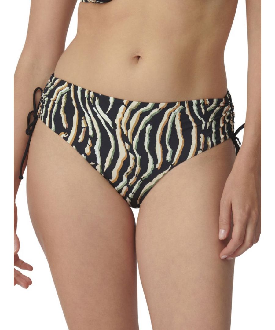 Triumph Womens Charm Elegance 2.0 Midi Bikini Brief Brown Dark Combination Polyamide - Size Small