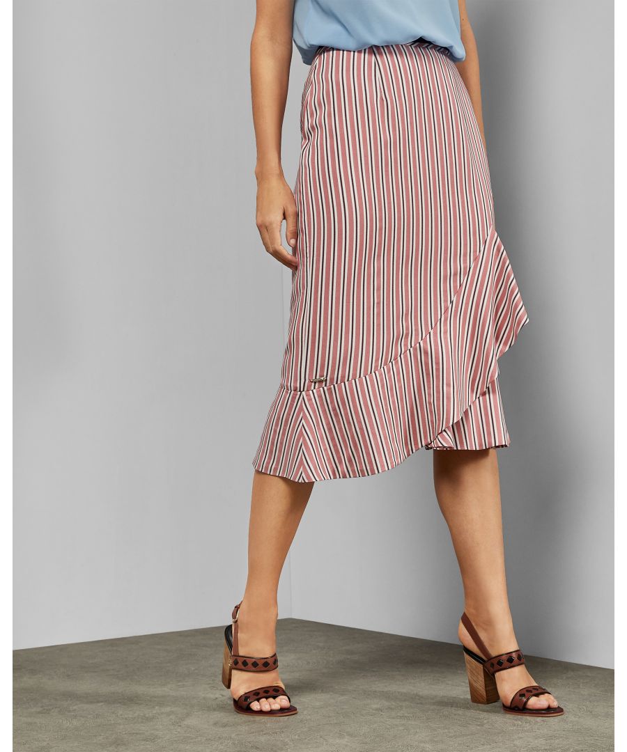 Image for Ted Baker Coryn Cbn Layered Striped Skirt, Pink
