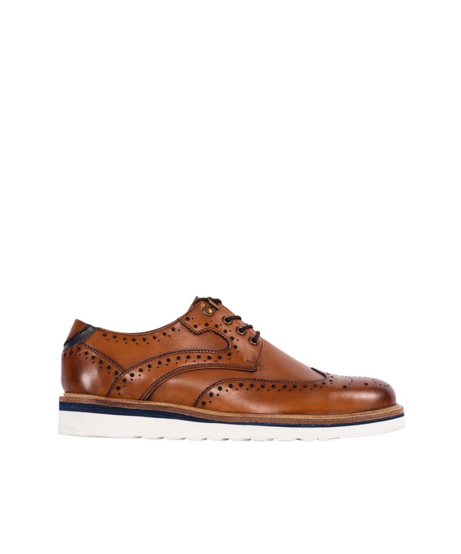 Image for MENS RIPLEY TAN WEDGE DERBY BROGUE